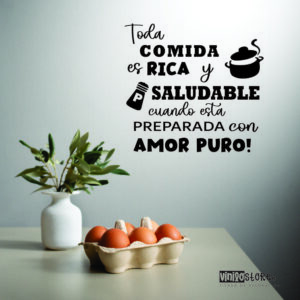Vinilo Comida Rica y Saludable