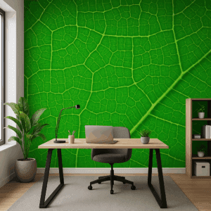 Vinilo Textura Hoja Verde Brillante