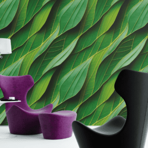 Hojas verdes superpuestas estilo 3D