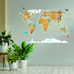 Mapamundi Ilustrado Turístico