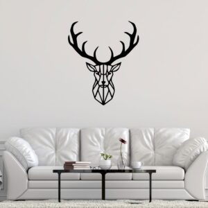 Ciervo Geométrico Adhesivo Personalizable