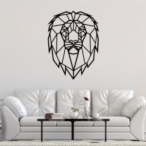 León Geométrico Adhesivo Personalizable