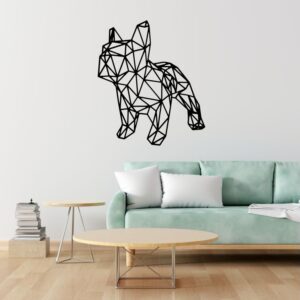 Perro Geométrico Adhesivo Personalizable