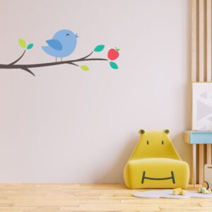 Pájaro Azul Sobre una Rama 2