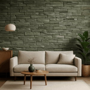 Vinilo imitación piedra laja 3D gris