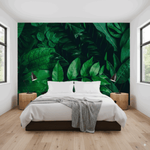 Mural selva tropical verde