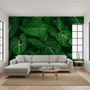 Mural Hojas Tropicales Minimalistas