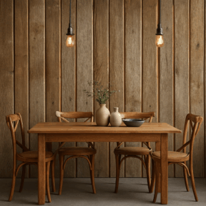 Vinilo Listones Rústicos Madera para Pared Acogedora