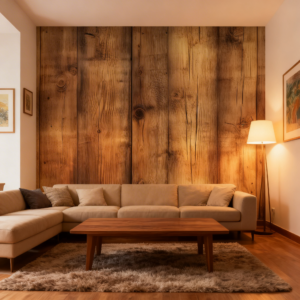 Vinilo Listones Rústicos Madera Quemados