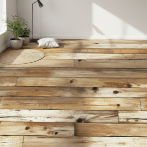 Vinilo para Piso Madera Natural Texturada Estilo Moderno