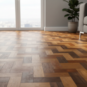 Vinilo para Piso Espiga Madera Clásica Elegante