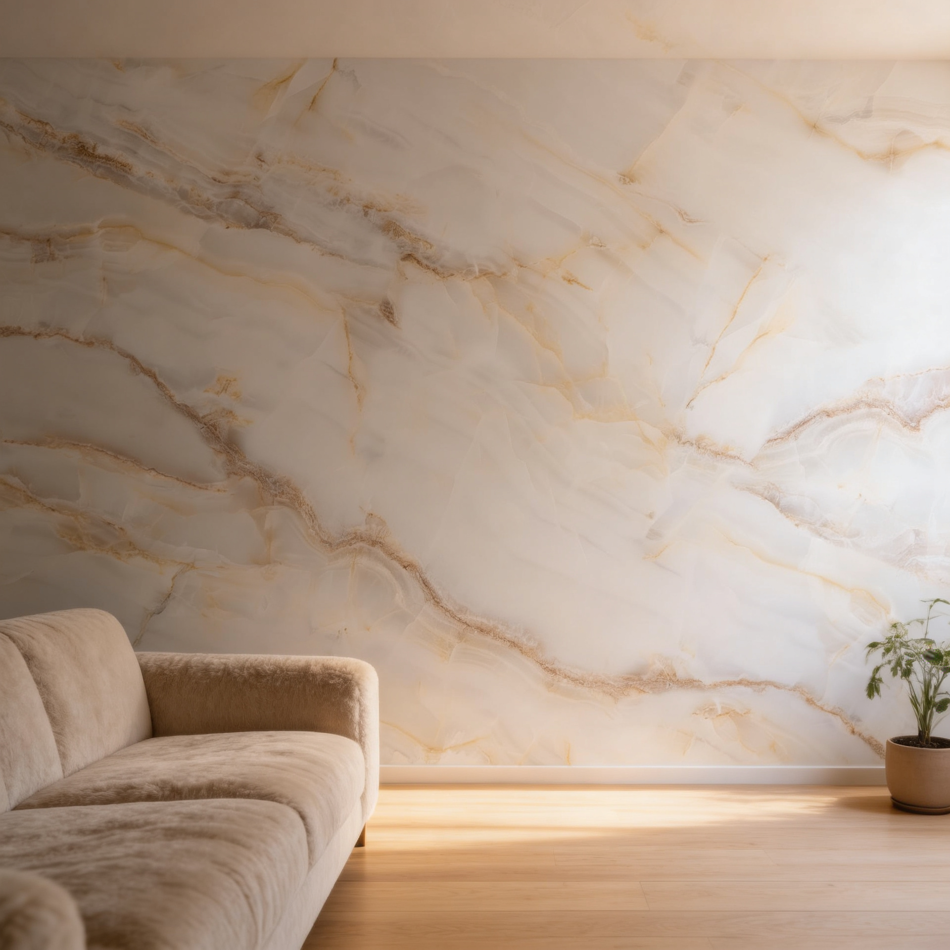 Vinilo Adhesivo Mármol Onix Blanco con Vetas Doradas